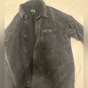 BDG Jean (Urban Outfitters) Corduroy Blue / Grey Shacket Button down